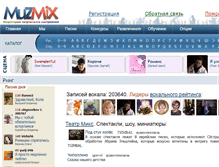 Tablet Screenshot of muzmix.com